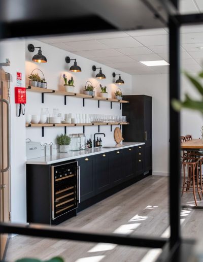 a work kitchen area during a lifestyle photography shoot in surrey