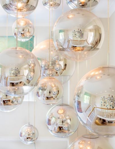 tom dixon lighting in a surrey home during an interior photography shoot