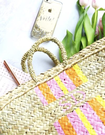 a colourful basket with flowers