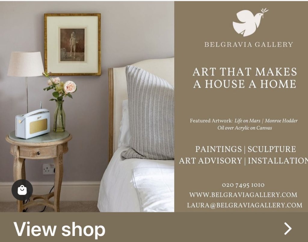 belgravia gallery instagram image featuring product photography by surrey social stock photography