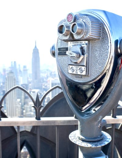 a viewing point in new york at top of the rock