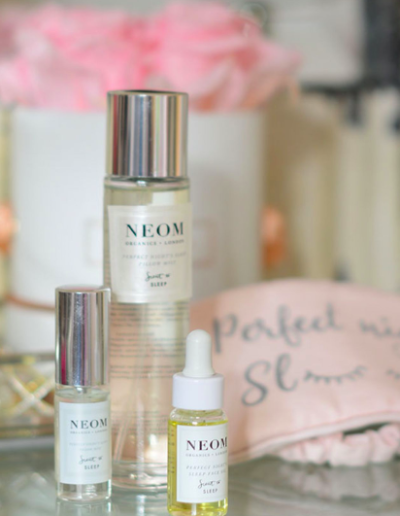 neom products on a shelf