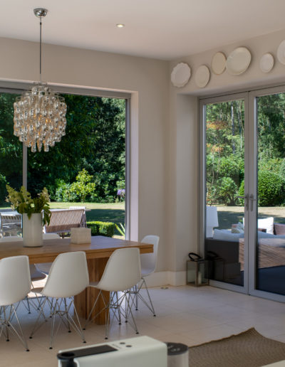 a bright modern kitchen in surry