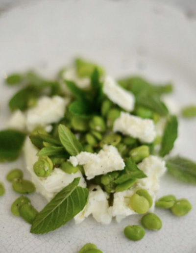 a feta and bean salad