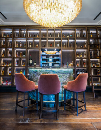 a whisky room and bar